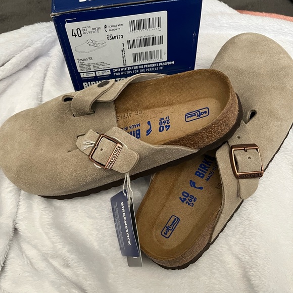 Birkenstock Men's Taupe Suede Loafers - Picture 2 of 5
